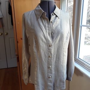 100% linen long sleeve shirt